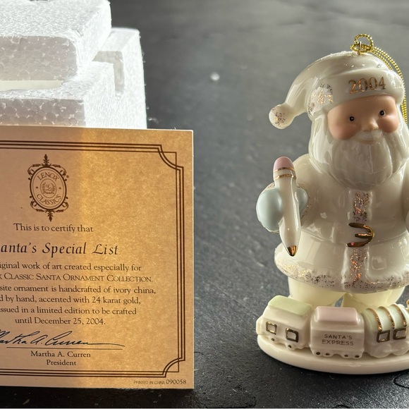 Santa's Special List 2004 Lenox Christmas Ornament - Picture 2 of 3